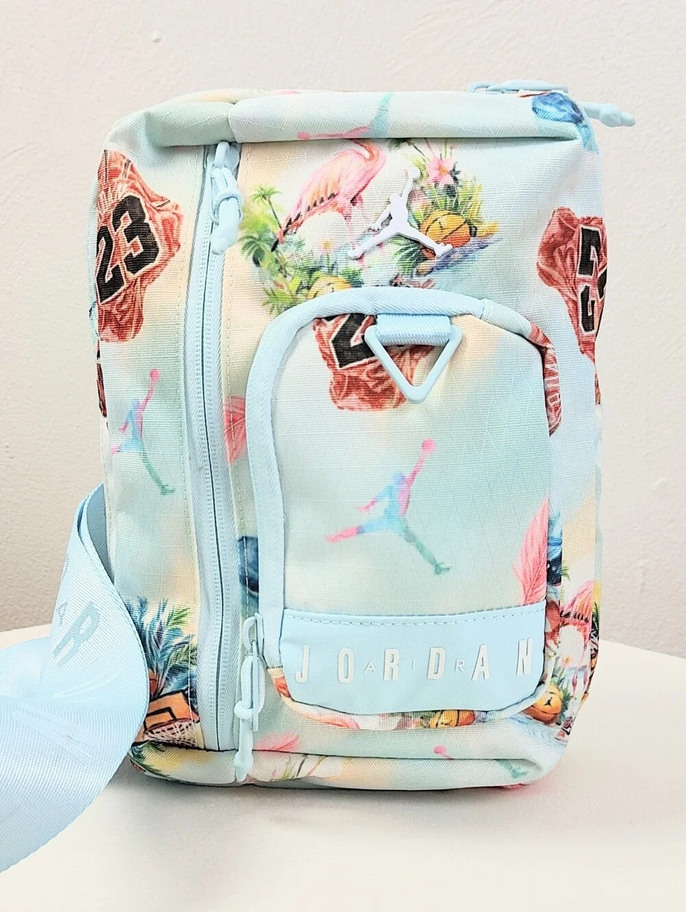 NEW! Air Jordan Collectors Crossbody Bag Flamingo Sling Bag 23 Cordura Travel